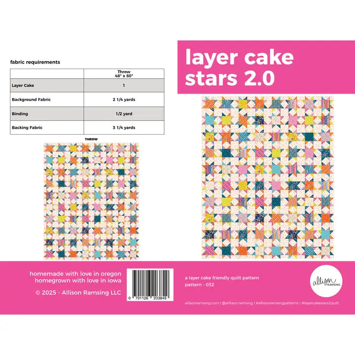 Layer Cake Stars 2.0 Quilt Pattern