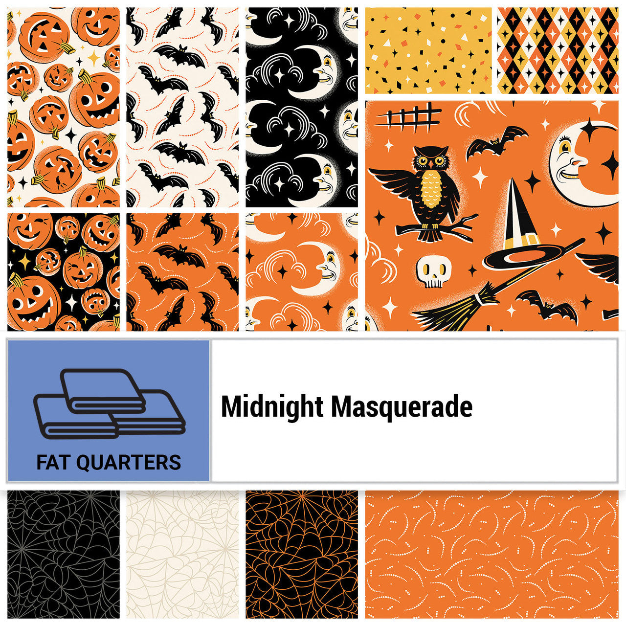Midnight Masquerade Fat Quarter Bundle (17 pcs)