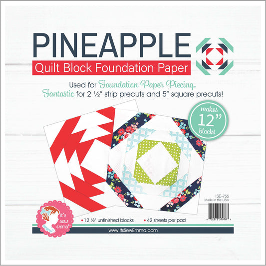 12" Pineapple Quilt Block Foundation Paper Pad