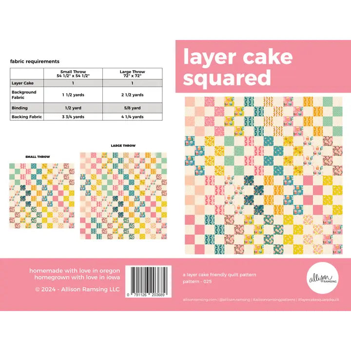 Layer Cake Squared Quilt Pattern