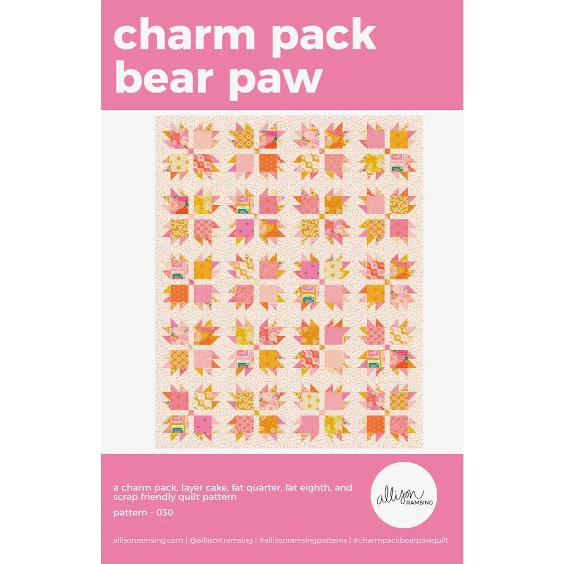 Charm Pack Bear Paw Pattern